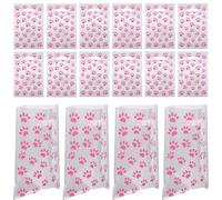 SOLUSTRE 50pcs Dog Paw Pattern Bags Candy Bags Lightweight Opp Material with Handles and Party Favors