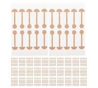 SOLUSTRE 50pcs Nose Contracture Stickers with Breathable Elastic Fabric for Continuous Support, Self-adhesive Beige Nasal Shaping Patches for Facial Contouring and Reshaping