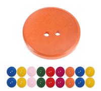 SOLUSTRE 50pcs Rustic Round Wooden Buttons for DIY Sewing Crafts Embroidery Cardigans Jackets Patchwork Knitting Decorative Brown Buttons