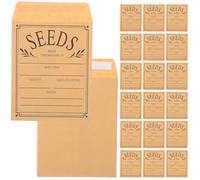 SOLUSTRE 50pcs Seed Envelopes Kraft Paper Packets with Self-Sealing Design for Storing Vegetable Flower Sunflower Seeds Money Envelopes