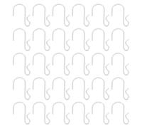 SOLUSTRE 50pcs Small S Shape Iron Clip Type Hooks Shelf Hanging Hooks Easy Hanging No Tools Needed for DIY Craft Keys and Tags