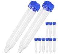 SOLUSTRE 50pcs Urine Test Tubes Urine Sample Collection Cups Collection Tube for Tests 12ml Plastic Pointed Bottom with Convenient Screw Cap Observation for Laboratory Clinical Use