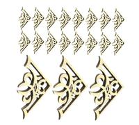 SOLUSTRE 50pcs Wooden Corner Protectors for Scrapbooking and DIY Crafts Elegant Wood Slices for Photo Frames Stylish Home Decor Embellishments for Creative Collage Projects
