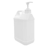 SOLUSTRE 5l White Plastic Chemical Storage Container Set with Pump and Lid, Sealed Industrial Bucket for Laboratory and Camping Water Storage, 2 Pieces