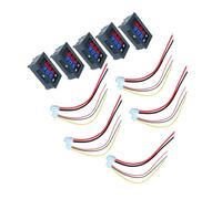 SOLUSTRE 5pcs a Digital Voltmeter Ammeter with 0.28 Inch 3 Digit Display for Electric Car and Automotive Battery, Plastic Material, for Voltage and Current Measurement in Battery Monitoring