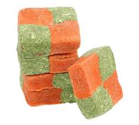 SOLUSTRE 5pcs Alfalfa Grass Cubes Small and Light Molar Treats for Rabbits and Small Animals Natural Chew Toys for Teething and Dental Health
