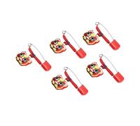 SOLUSTRE 5pcs Baby Safety Pin Brooches for Fixing Clothes and Diapers, Red Polyester Multi-Purpose Brooch Pins, for Infants and Newborns Secure Dress-up Accessories Random Color