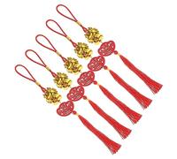 SOLUSTRE 5pcs Chinese Small Dragon Tassel Pendants for Lunar Year Reusable Dragon Decor for Bonsai Plants Windows Cars and Home Decorations Lucky Feng Shui Ornaments for Spring Festival