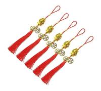 SOLUSTRE 5Pcs Chinese Style Year Bonsai Pendants Hanging Decor with Dragon and Copper Coins Ornaments for Home Office Car and Festive Celebrations