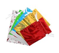 SOLUSTRE 5pcs Christmas Drawstring Pouches for Candy and Holiday Storage Bags for Party Favors Snacks and Seasonal Treats