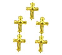 SOLUSTRE 5Pcs Cross Shaped Foil Balloons for Showers Christenings Prop Eye Catching Photo Backgrounds for Celebrations for Boys