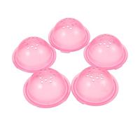 SOLUSTRE 5Pcs Hamster End Tube Stoppers Plastic DIY Cage Tunnel Stoppers Pink for PET Cage outside The