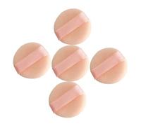 SOLUSTRE 5pcs Mini Powder Puff Portable Cosmetic Applicator Sponges Soft Decorative Makeup for Face Foundation Concealer Blush Highlight Application