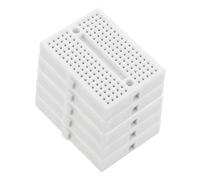 SOLUSTRE 5pcs Mini Soldering Practice Boards Pcb Universal Circuit Project Boards for DIY Electronics Learning and Experiment Kits, White Micro Breadboard for Stem Students and Hobbyists