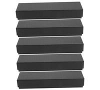 SOLUSTRE 5pcs Multi-Functional Paper Pencil Storage Box and Stationery Case with Bookmark Holder for Students, Black Rectangular Pen Set Suitable for School and Office Use