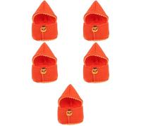 SOLUSTRE 5pcs Orange Pet Bunny Hats for Rabbits Small Photo Props Festive Decorative Costume Caps for Christmas and Halloween Party Accessories