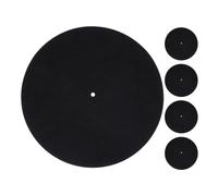 SOLUSTRE 5pcs Record Player Mat: Turntable Slipmat - Anti-Static Turntable Mat - Vinyl Protector Felt Pad - Slipmat For Record Player - Shock Absorbing For Home Audio Systems