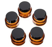 SOLUSTRE 5pcs Refillable Lip Balm Containers Travel Jars 15g Portable Glass and Pp Cream Sample Jars with Lids for Birthday and New Year Random Color