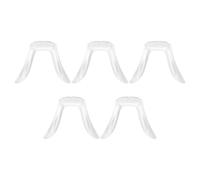SOLUSTRE 5pcs U Shaped Nose Pad for Glasses with Screw-in Bottom, Soft Silicone Glasses Nose Pads Featuring Cushioned Feel and Anti-Slip Design, Eyeglass Accessories for Eyewear
