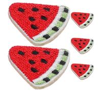 SOLUSTRE 5pcs Watermelon Shape Embroidered DIY Patches Sewing Patch Iron-on Embroidery Thread with Comfortable Touch Fashionable Shining Decor Design for Crafts and DIY Projects
