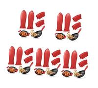 SOLUSTRE 5sets Silicone Pot Handle Covers Nonslip Hot Handle Holder for Cast Iron Skillet Pan Protection Kitchen Cooking Gadgets