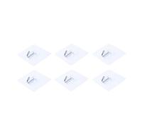 SOLUSTRE 6 Pack Four-Leaf Clover Shaped Adhesive Waterproof Hooks Heavy Duty PVC Hooks for Hanging Sundries in Kitchen and Bathroom, Suitable for Ceramic Glass Metal Surfaces