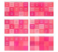 SOLUSTRE 6 Sheets of Self-Adhesive Waterproof Page Month Tabs, Easy to Paste and Not Easy to Deform, Pink Book Annotation Tabs for Home and School Planning