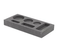 SOLUSTRE 6-Slot Graphite Mold for Casting Brass and Alloys, Suitable for Melting Metals and Conducting Experiments, Low Energy Consumption, Black Sturdy Material