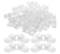 SOLUSTRE 60pcs Acrylic Clips for Wall Decoration and Office Use Small Spring Clips with Simple Design Sturdy Not Easy to Break for Events Needing Badges