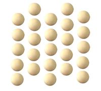 SOLUSTRE 60pcs Simple DIY Wooden Beads No Hole Wooden Beads Chic with Smooth Surface Light Weight Khaki Colour Easy to Store for Crafting