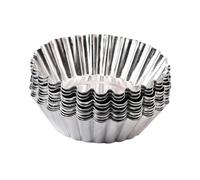 SOLUSTRE 66PCS Aluminium Alloy Egg Tart Moulds Nonstick Baking Cups for Muffins Cupcakes Pies Multi-Purpose Tart Pans with Quick Heat Conductivity for Home and Commercial Kitchen Use