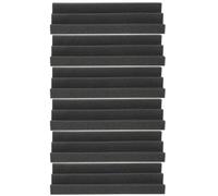 SOLUSTRE 6pcs Acoustic Foamed Tiles Bass Traps Soundproof Sponge Panels for Vocal Rooms and Recording Studios Black Sound Insulation Board with Noise Reduction and Acoustic Control