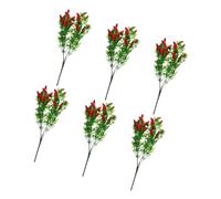 SOLUSTRE 6pcs Artificial Chili Pepper Stems Lifelike Fake Vegetable Bunch for Home Decor Wedding Photography Table Centerpiece Faux Plants Indoors
