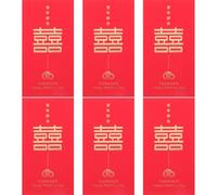 SOLUSTRE 6pcs Chinese Style Wedding Envelopes Red Paper Traditional Money Pocket Decorative Creative Lucky Money Pack with Wishes Joys for Weddings