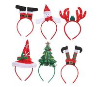 SOLUSTRE 6pcs Christmas Headband Set Cute Holiday Headband Holiday for for Women Hairband Reindeer Hairband Headwear Non-woven Fabric