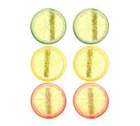 SOLUSTRE 6pcs Cute Fruit Hair Clips Small Acrylic Hair Accessories with Realistic Lemon Slice Design, Versatile for Weddings, Parties, and Everyday Use