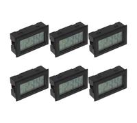 SOLUSTRE 6pcs Digital Thermometer Set with High Precision Sensor, Plastic Material, Embedded Design for Indoor and Outdoor Use, Compact Lcd Display for Accurate Room Temperature Monitoring