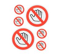 SOLUSTRE 6pcs Do Not Touch Safety Stickers Adhesive Caution Labels for Machine Doors Industrial Warning Signs for Workplace Compliance and Hazard Prevention