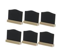 SOLUSTRE 6pcs Double-Sided Mini Chalkboard Signs Small Wooden Writable Blackboard for Desktop Food Buffet Brunch Table Display Compact Portable Message Boards