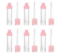 SOLUSTRE 6pcs Empty Lip Gloss Tubes Refillable Lipstick Lip Balm Containers Made of Plastic and Abs, Small and Light for Easy Carrying, for Home Use and Artistic Creations