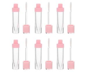 SOLUSTRE 6pcs Empty Lip Gloss Tubes Refillable Lipstick Lip Balm Containers Made of Plastic and Abs, Small and Light for Easy Carrying, for Home Use and Artistic Creations