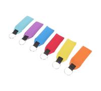 SOLUSTRE 6pcs Floatable Neoprene Key Rings Floating Keychain Pendants for Boating and Water Sports, Anti-lost Safety Floaters in Mixed Colors (yellow, Blue, Red, Cyan, Purple, Orange)