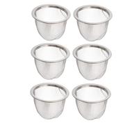 SOLUSTRE 6pcs Food-Grade Stainless Steel Tea Strainer Fine Mesh Infuser Basket for Loose Leaf Tea Pot Filter Insert Home and Office Use
