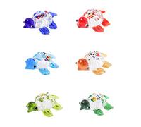 SOLUSTRE 6Pcs Glass Turtle Ornaments Colorful Cartoon Fish Tank Decor Safe Non Toxic Aquarium Decoration Friends Random Color