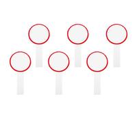 SOLUSTRE 6pcs Handheld Whiteboard Paddles Single Sided Dry Erase Boards for Scoring and DIY Writing Red Foam Material for Classroom Voting and Judging