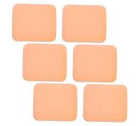 SOLUSTRE 6pcs Makeup Powder Sponges for Foundation and Concealer Small Rectangle Cosmetic Puff for Wet and Dry Dual-use Seamless Coverage Beauty Sponges for Face Application