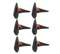 SOLUSTRE 6pcs Mini Black Felt Witch Hats Halloween Party Decoration Unique Dollhouse Accessories Artisan Craftsmanship Soft Material for Versatile Use