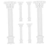 SOLUSTRE 6pcs Mini Roman Pillar Decorative Columns Lightweight Architectural Figurines for Dollhouse Micro Landscape Photography Props and Scene Decoration