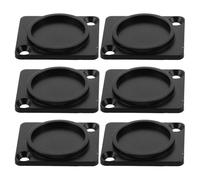 SOLUSTRE 6pcs Panel-mount Blank Plates for Xlr and Audio Chassis Connectors, Zinc Metal Construction with Easy Installation and Dust Protection, for Audio Mounting and Wall Panels