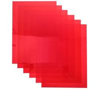 SOLUSTRE 6pcs Red Pvc Light Filter Sheets for Memory Albums and Art Projects, Low Loss Light Dimming Sheets Providing Eye Movement Control, Lightweight Diffuser Film Colour Gels